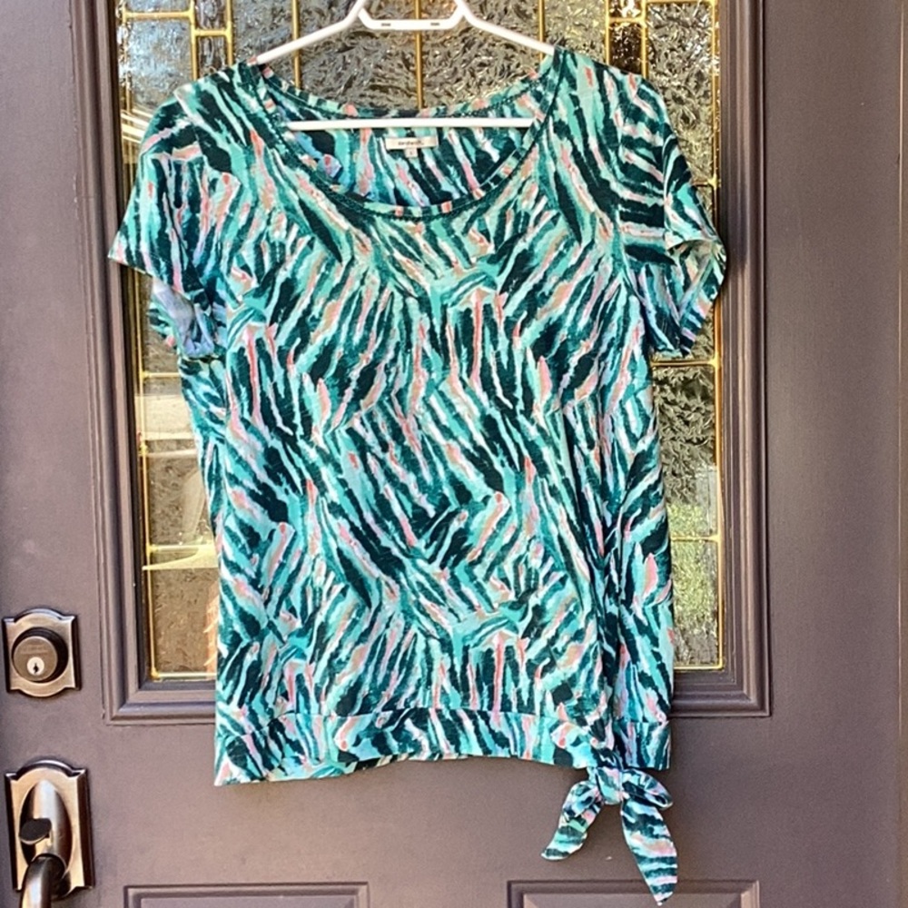 Sandwich Cotton Top with Side Tie.